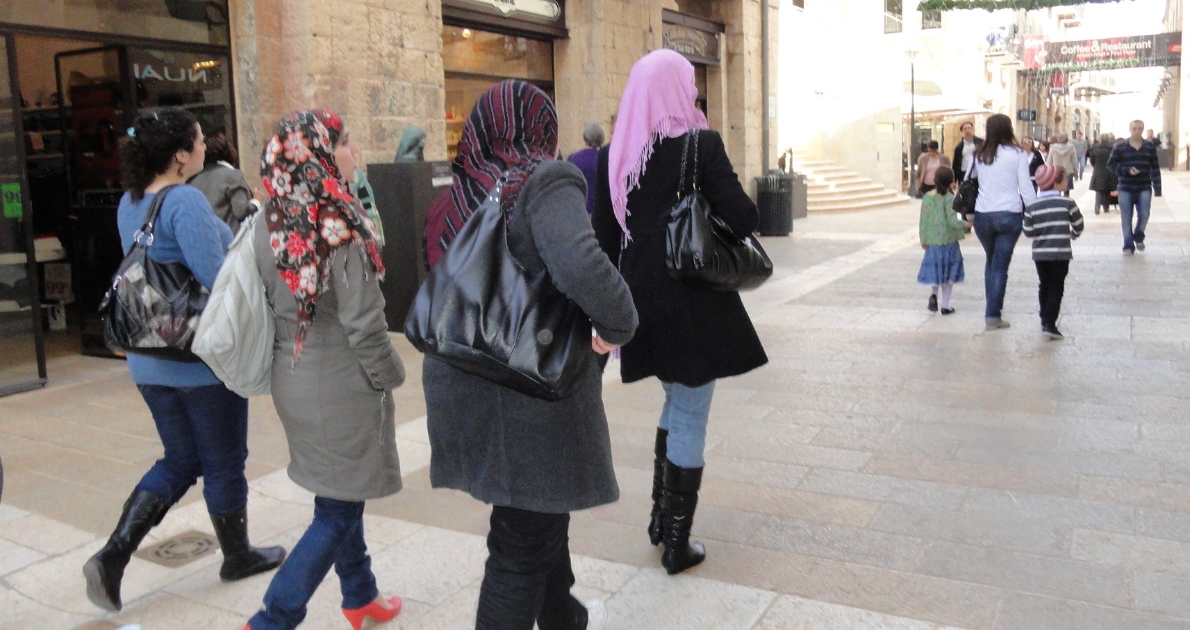 Palestinian woman shopping