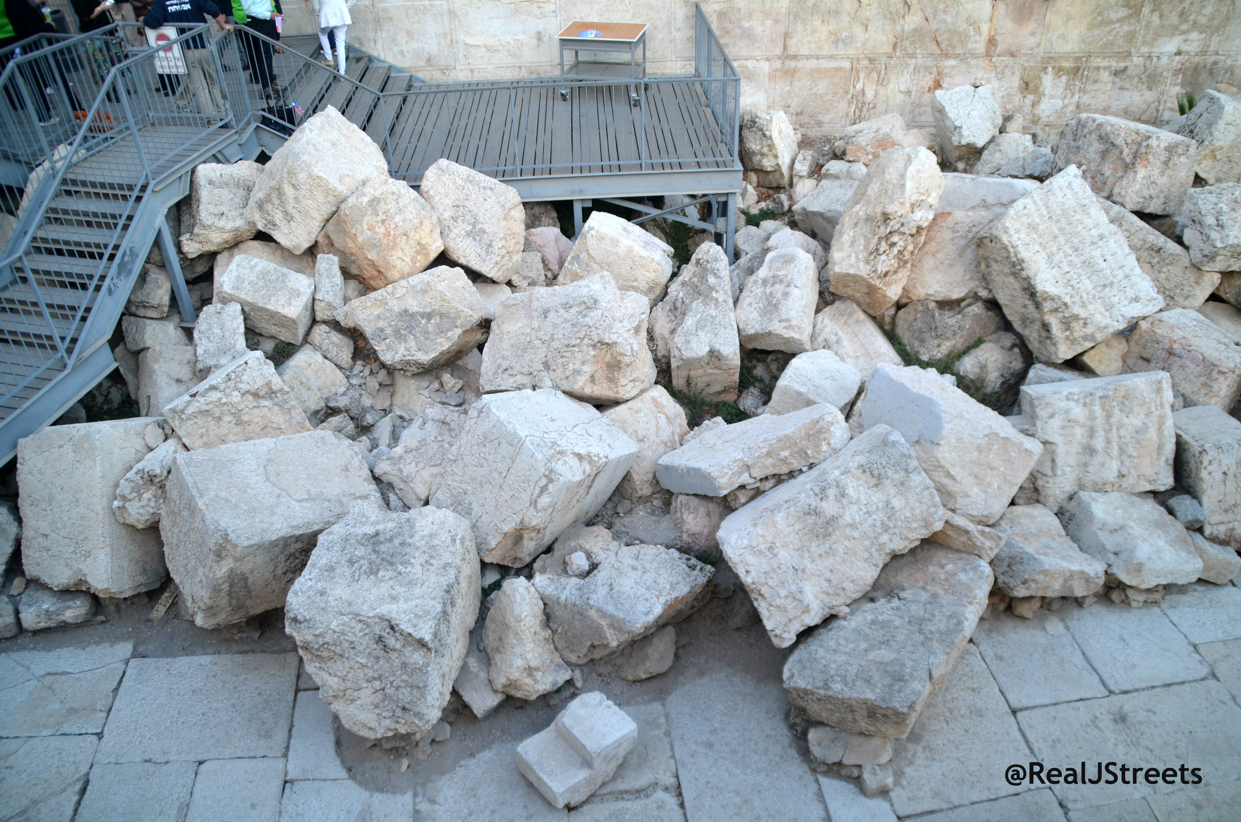 giant stones photo, image large stones near western wall.