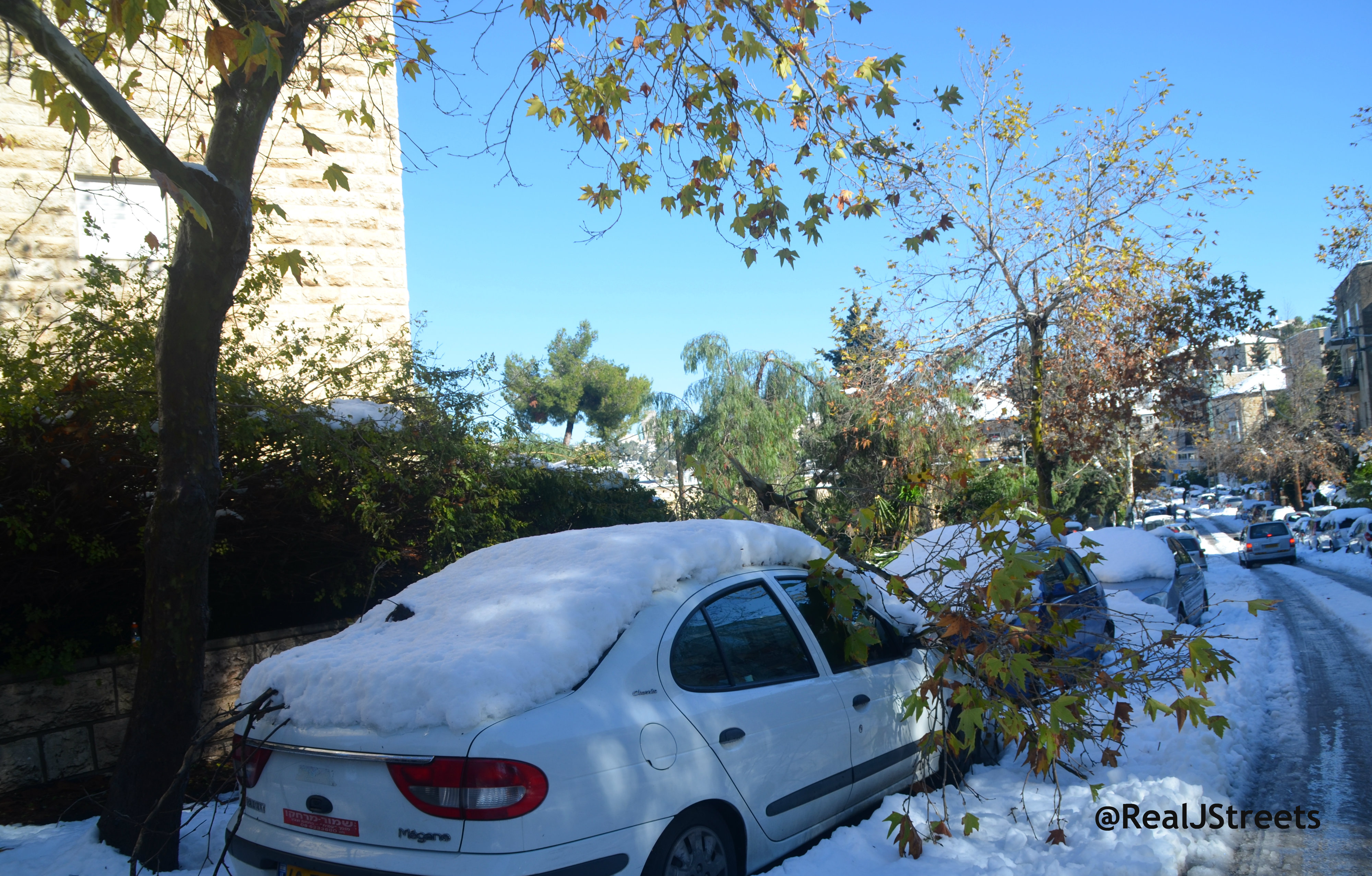 image jerusalem snow, photo damage jerusalem snow, pic snow storm