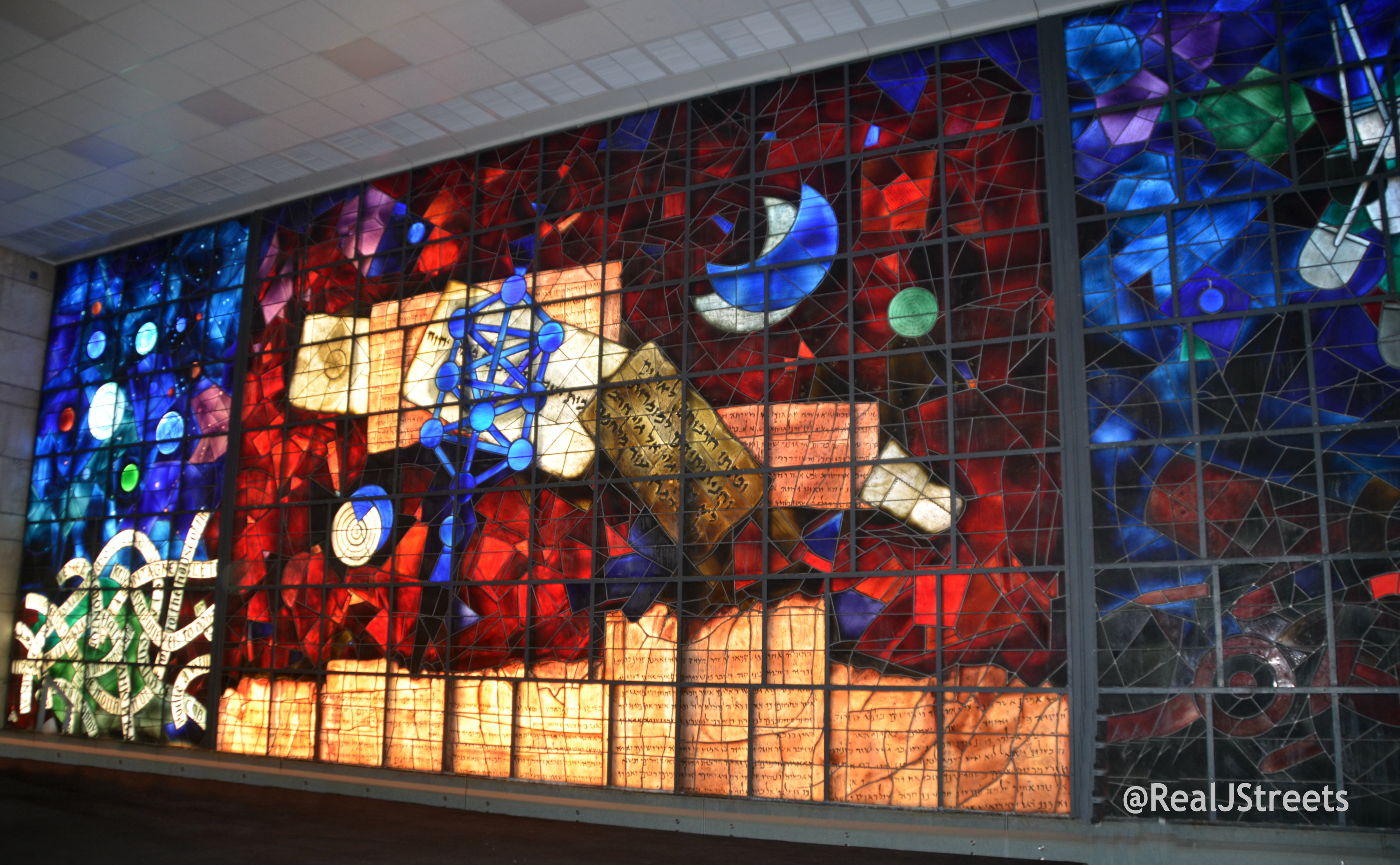 stained glass windows in Israel National Kibrary